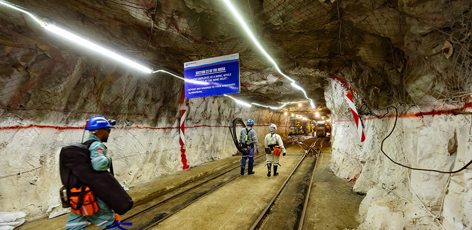 people working in a mine
