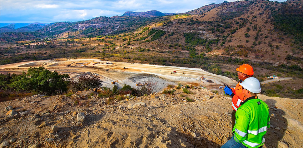 workers inspecting site