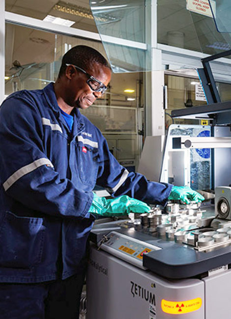person working in a lab